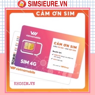 Mua Sim Vietnamobile Gói Cảm Ơn 30gb/tháng Miễn phí tháng đầu