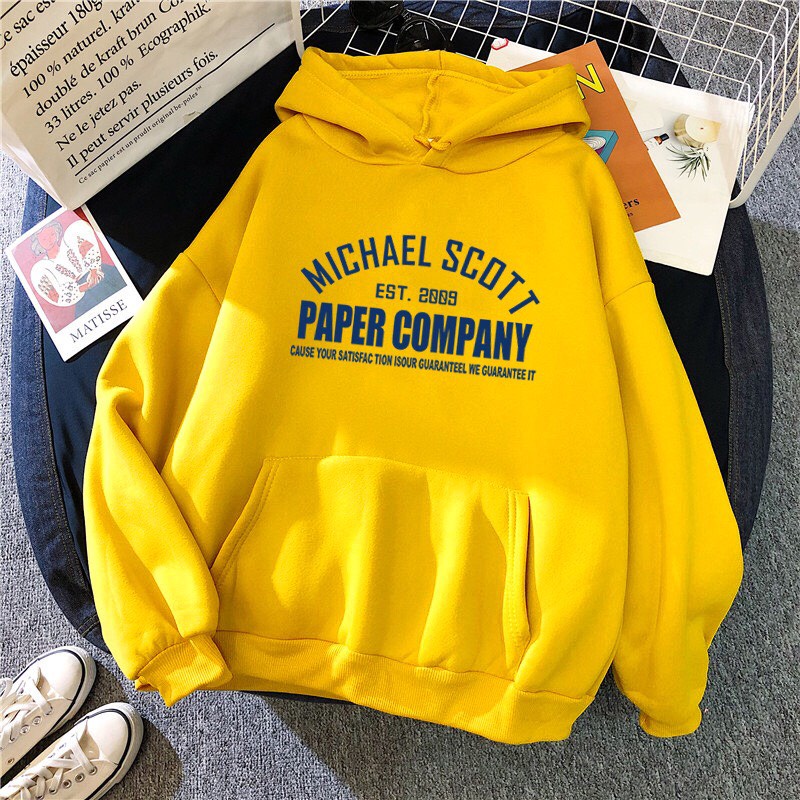 Áo Nỉ Hoodie In Chữ PAPER COMPANY From Rộng Unisex Chất Liệu NỈ Mềm Mại Phom Nam Nữ
