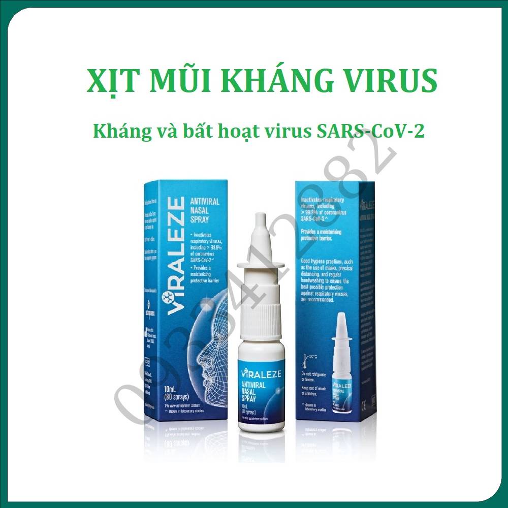 Xịt mũi Viraleze 10ml kháng và diệt virus SARS-CoV-2 hiệu quả