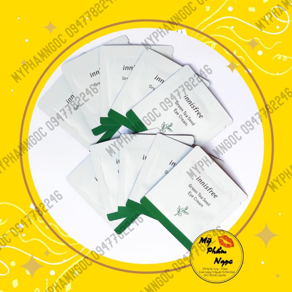 Combo 10 Gói Kem Dưỡng Mắt Toàn Diện Chiết Xuất Từ Trà Xanh Innisfree Green Tea Seed Eye Cream