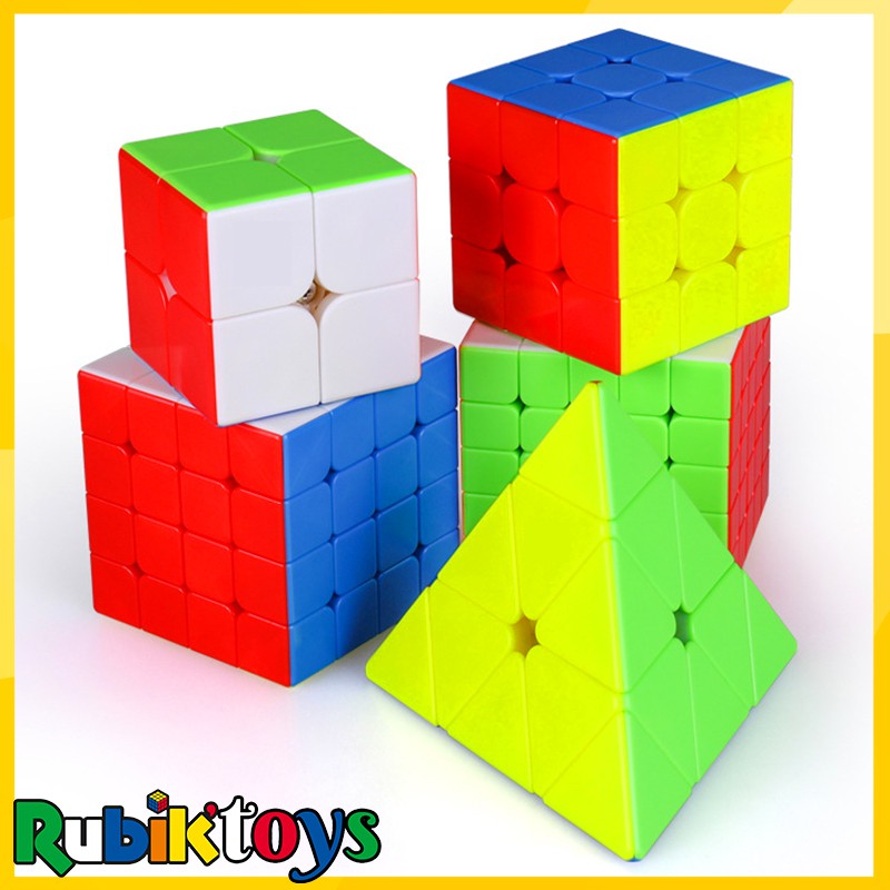 Combo Rubik 2x2, 3x3, 4x4, 5x5, Tam Giác Mofang QiYi Cube Bẻ Góc Cực Tốt, Nhanh, Trơn, Mượt 🦋 Rubic Đồ Chơi Thông Minh