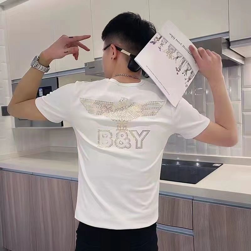 Áo nam Ngắn Tay Cổ Tròn Thời Trang Hàn