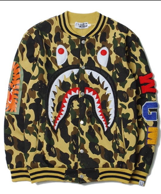 Áo khoác Bomber Jacket Bape Shark