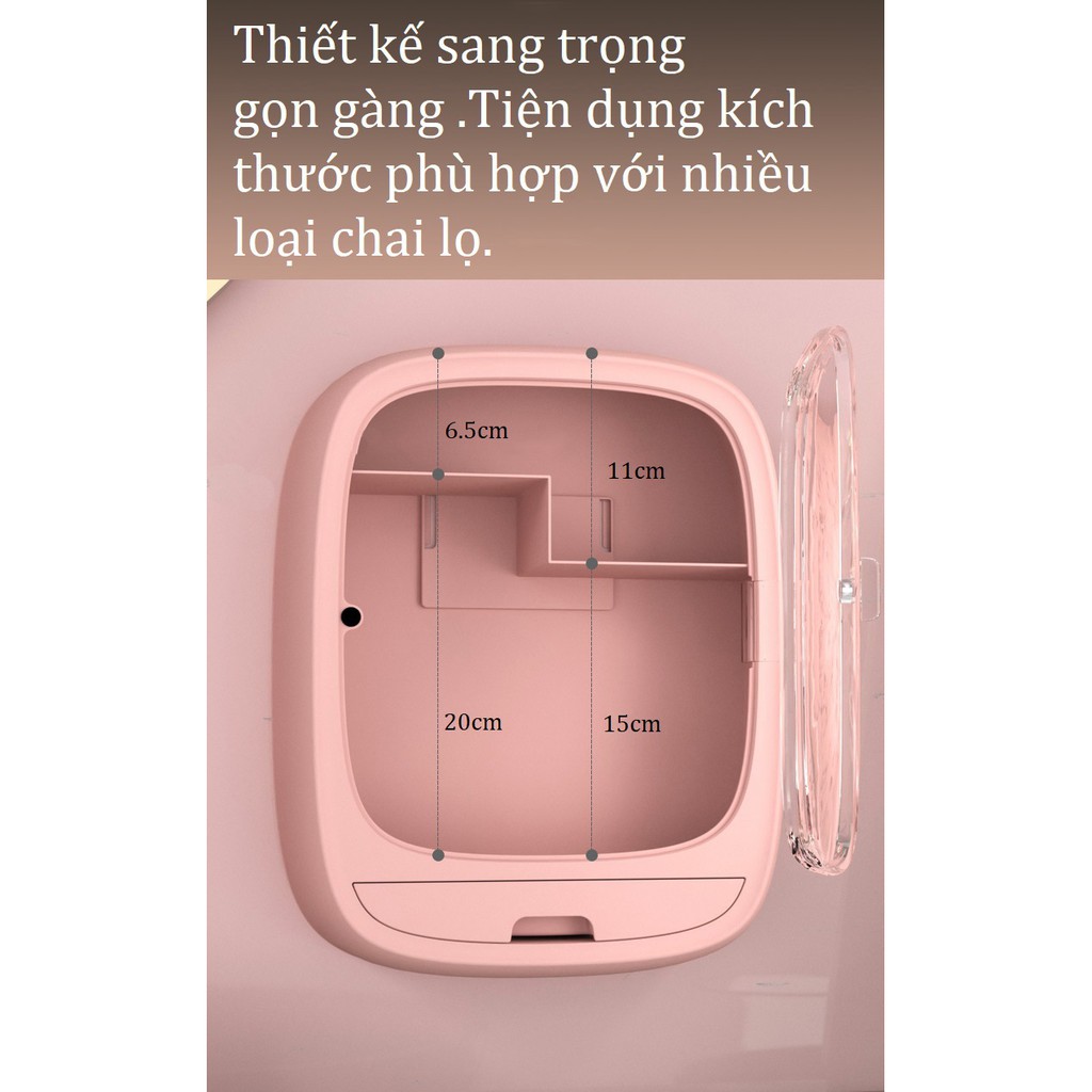 Kệ đựng mỹ phẩm treo tường- Kệ để đồ trang điểm trong nhà tắm dán tường