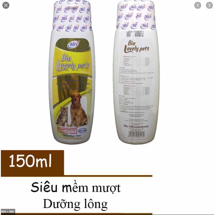 Sữa tắm chó mèo Bio Derma/ Jolie / lovely / Bio Care /  -150ml,Trị Nấm, Ghẻ, Ve Rận Bọ Chét, khử mùi, Dưỡng Lông