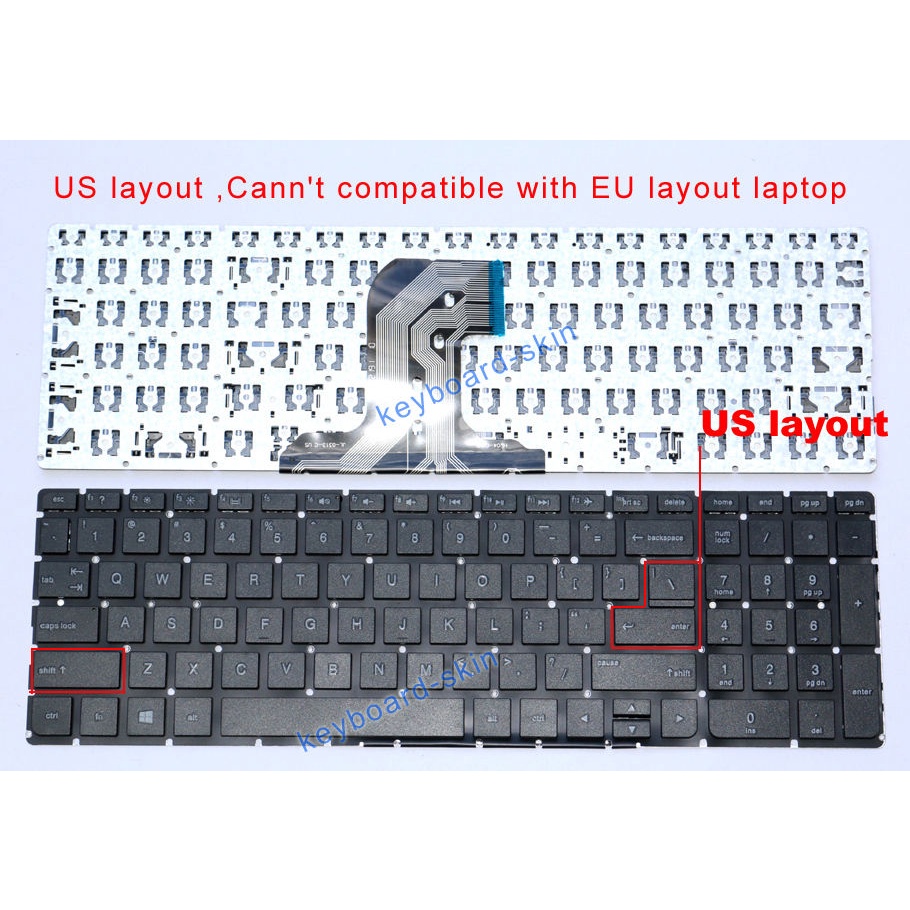 Bàn Phím Laptop HP Pavilion 15AC 15AY 15AF 15-AC 15-AF 15-AY 15-BA - US Layout