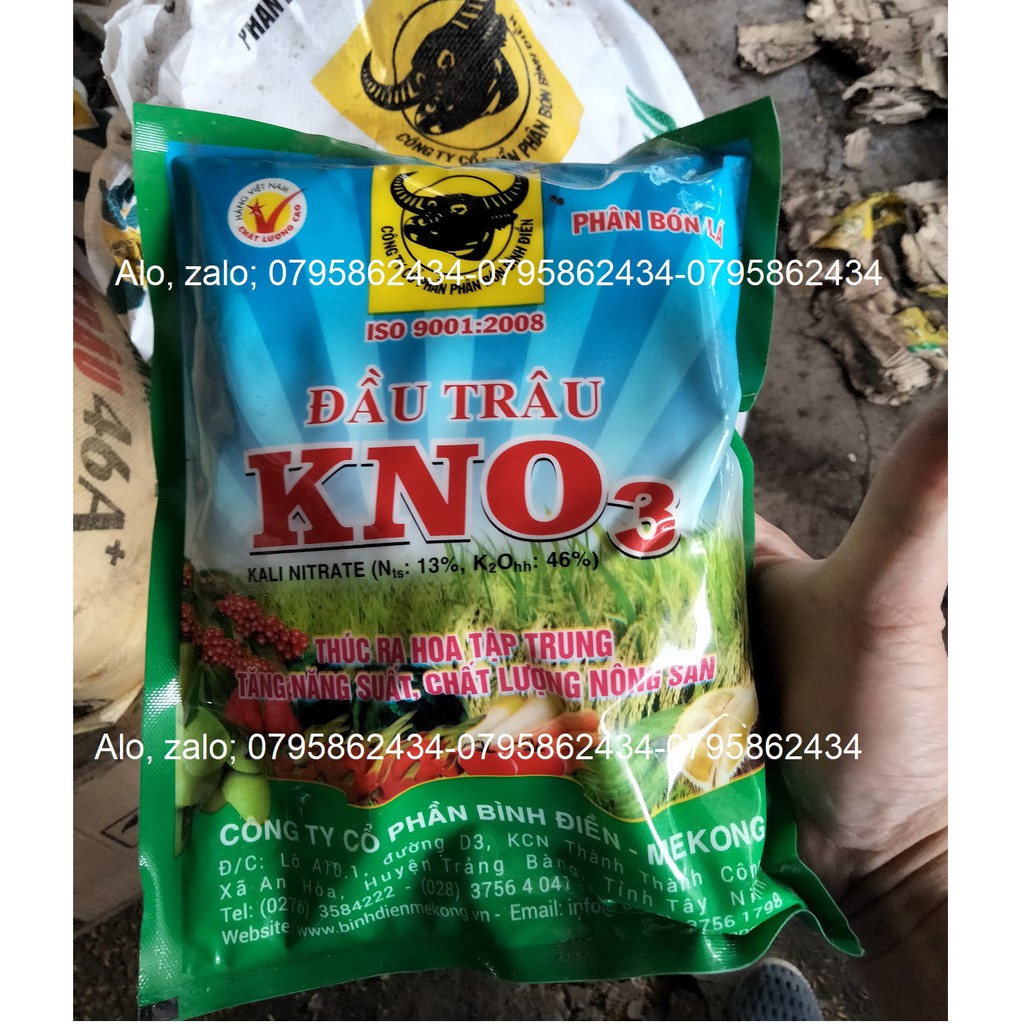 Phân bón KNO3 Đầu Trâu kích thích ra hoa tập trung cho cây trồng 1kg