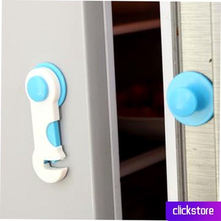 Khóa Cửa Tủ Lạnh / Ngăn Kéo Bảo Vệ An Toàn Màu Xanh Dương Sử Dụng Hàng Ngày