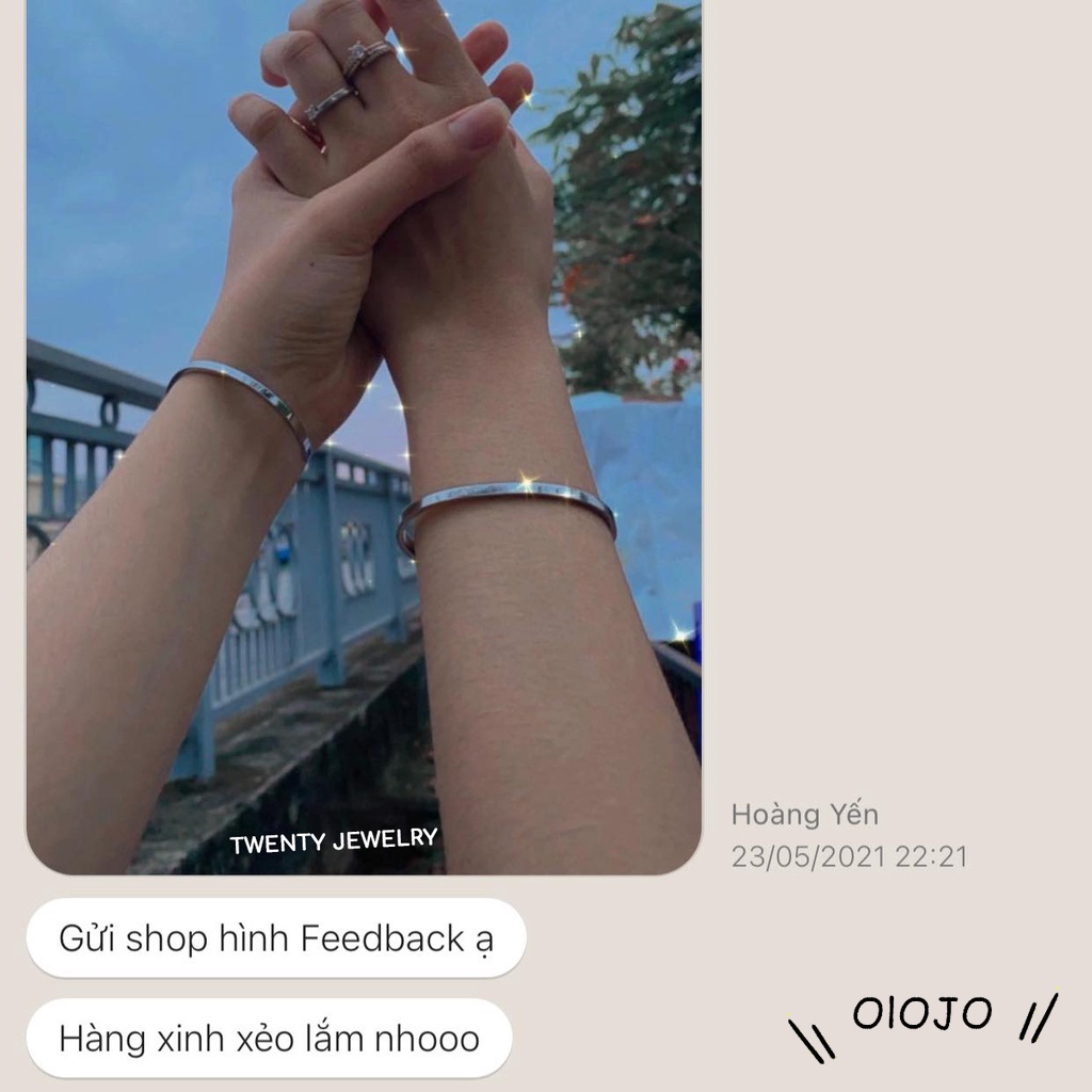 [Spot] Vòng tay hở chữ C đơn giản cổ điển cho cặp đôi tình bạn tình bạn
