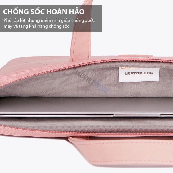 Túi chống sốc Laptop/Macbook Brinch có quai xách kèm gấu dễ thương | BigBuy360 - bigbuy360.vn