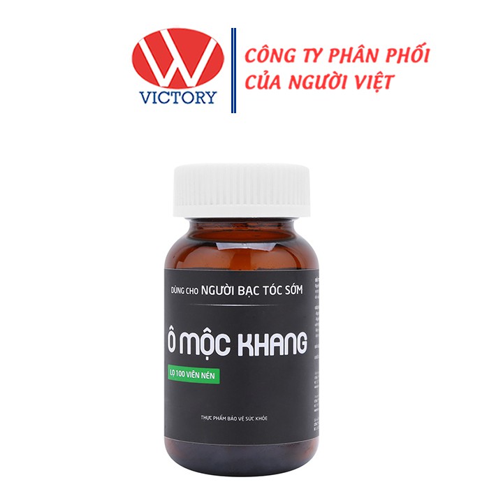 Ô Mộc Khang (Lọ 100 viên) - Sản Phẩm Chuyên Biệt Cho Người Bạc Tóc Sớm - Victory Pharmacy