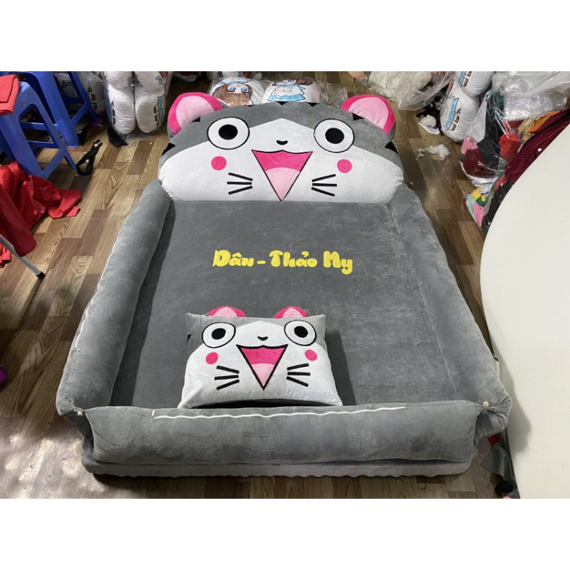 Đệm thú bông handmade 1m1x1m6