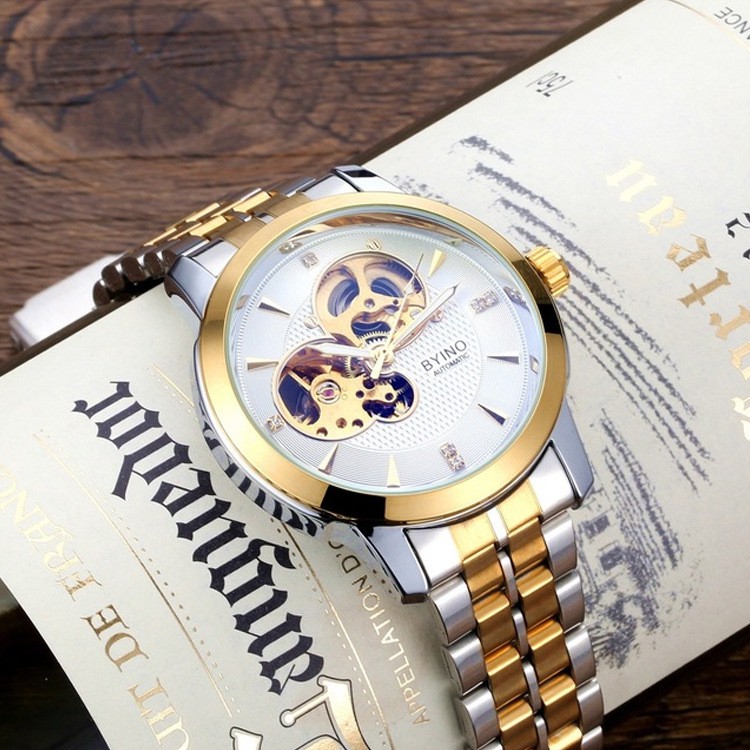 🎁 [Tặng Kính Mát 59k] Đồng Hồ Nam Byino Cơ Lộ Máy Cực Chất Lượng 🎁 | BigBuy360 - bigbuy360.vn