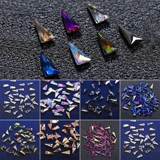 Set 10 kim cương giả hình tam giác lấp lánh chuyên dụng trang trí móng