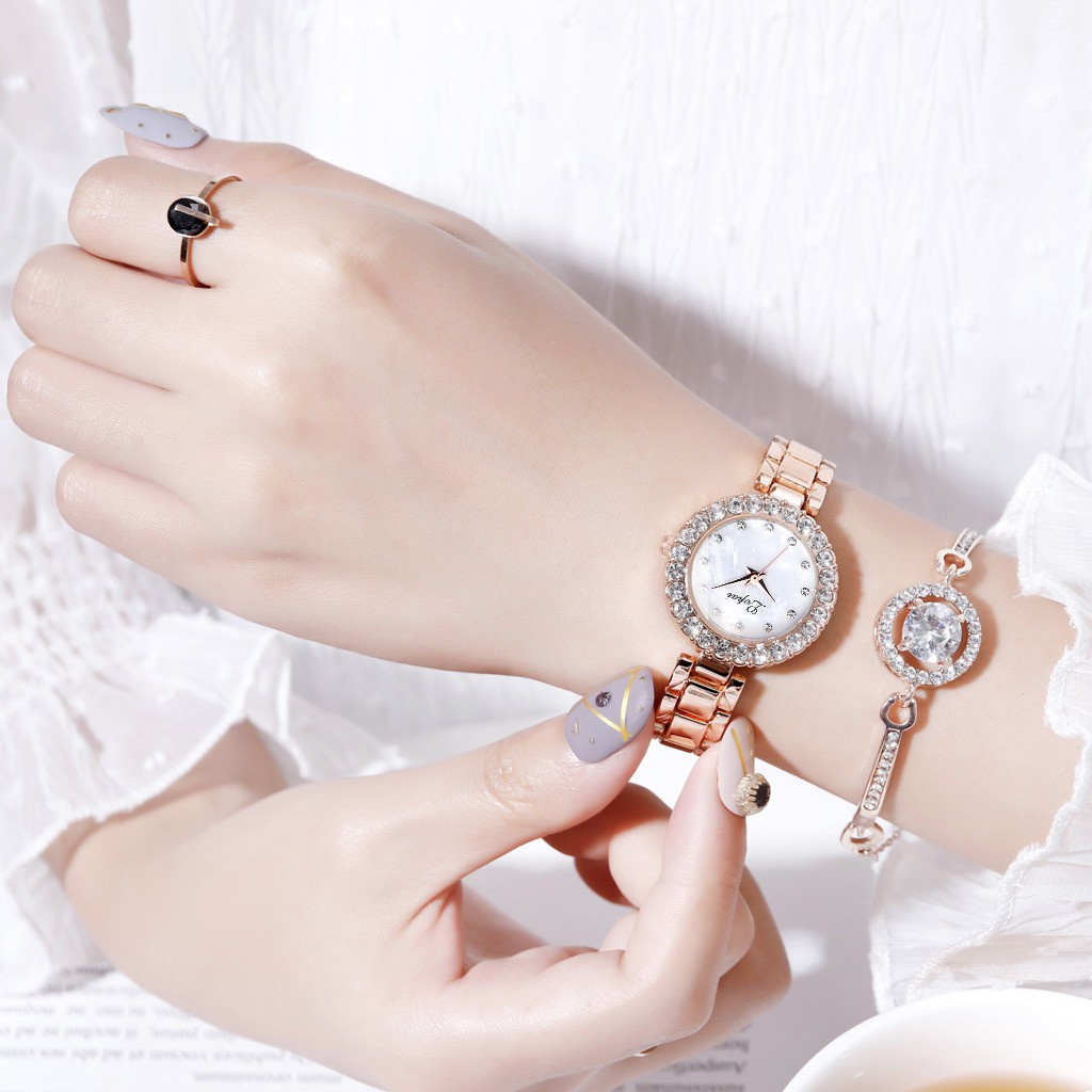 đồNg Hồ Nữ Kim CươNg ThờI Trang HàN QuốC Bộ đồNg Hồ đEo Tay Nữ KhôNg ThấM NướC đơN GiảN Và HàO PhóNg
