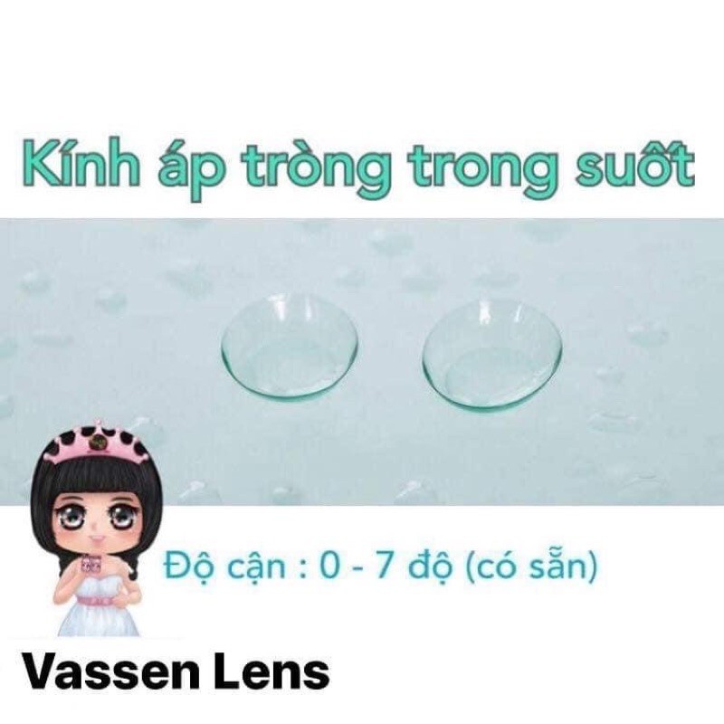 🔥 Lens Hàn trong suốt cận 1–10 độ (ib shop tư vấn)