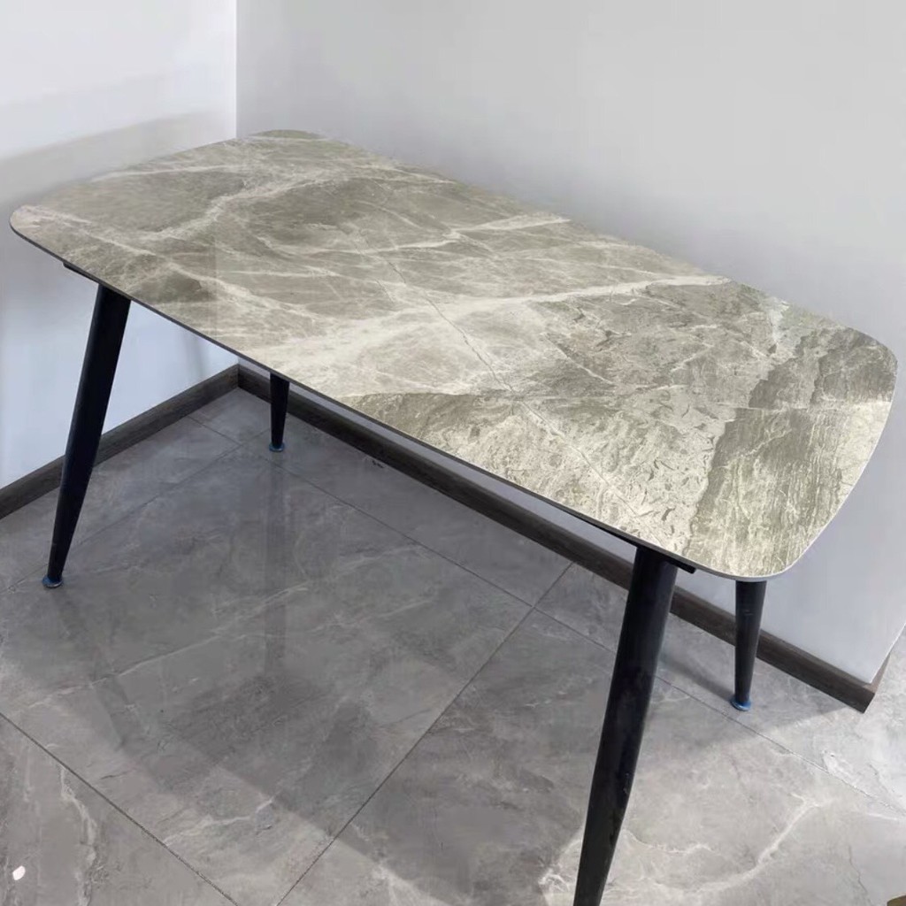 Bàn ăn mặt đá ceramic bóng 1m2 1m4 1m6 1m8 chống ố vàng trầy xước