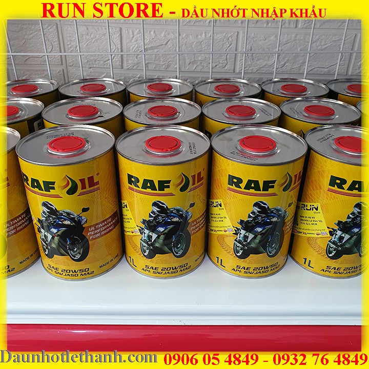 Combo 12 Lon Nhớt Tổng Hợp RAFOIL EXE 4T 20W50 1000ml – Nhớt Tổng Hợp Nhập Khẩu Dubai – Hàng Chính Hãng