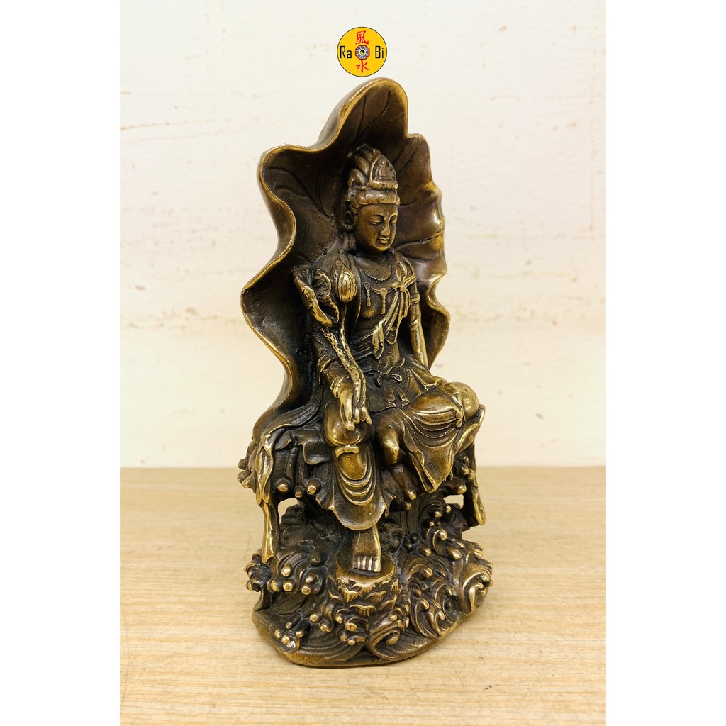 Quan Âm Tự Tại ngồi Sen - Tượng Đồng Phong Thủy