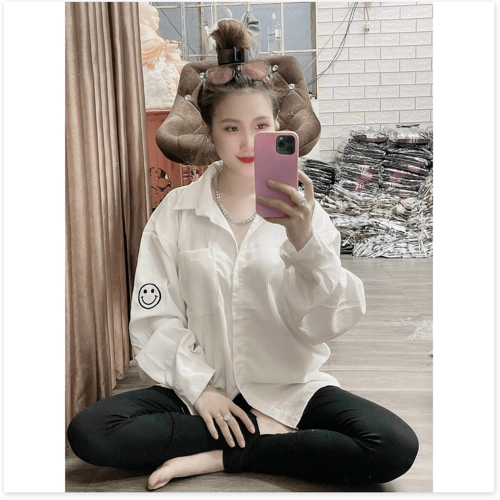 Áo khoác nhung kiểu sơ mi NỮ SIÊU XINH CHO CÁC CHỊ EM MẪU MỚI NHẤT HIỆN NAY