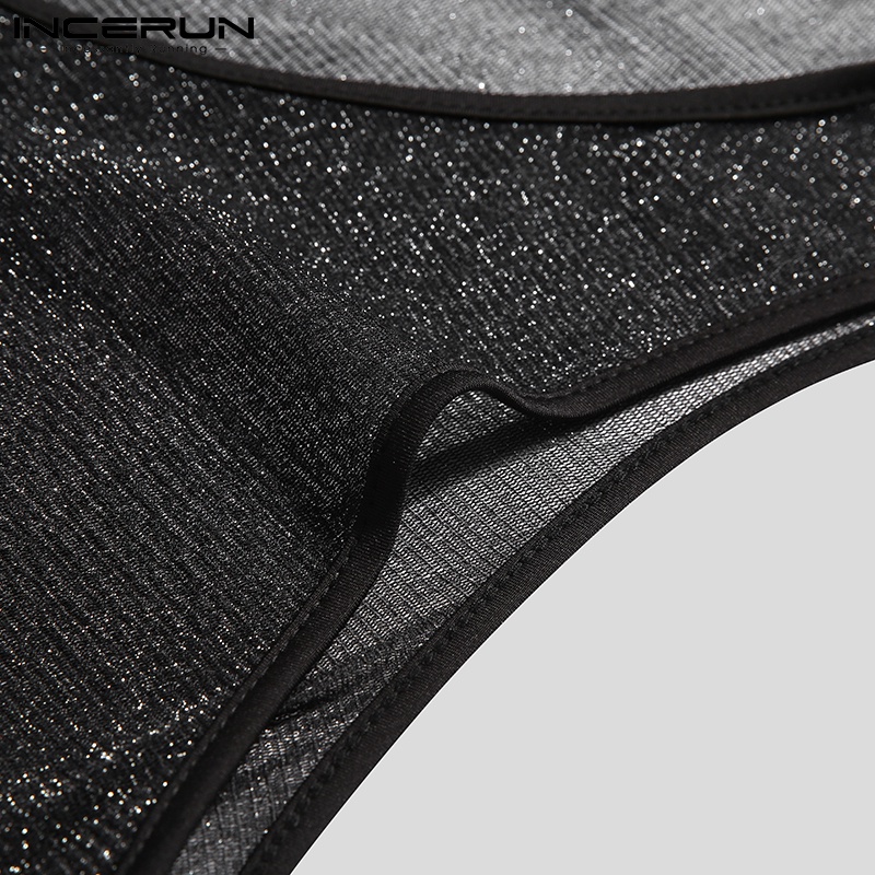 Áo ba lỗ INCERUN màu đen thoáng khí thoải mái thời trang mùa hè cho nam