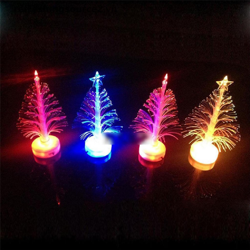 Đèn LED hình cây thông noel sợi quang nhiều màu sắc trang trí độc đáo