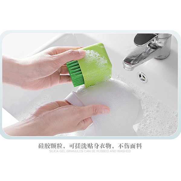 [Giao hàng miễn phí tại chỗ] Bàn chải giặt silicone đa chức năng gia dụng, bàn chải đánh giày lông mềm, bàn chải bàn giặt mini cầm tay, bàn chải giặt để chà quần áo, bàn chải làm sạch silicone