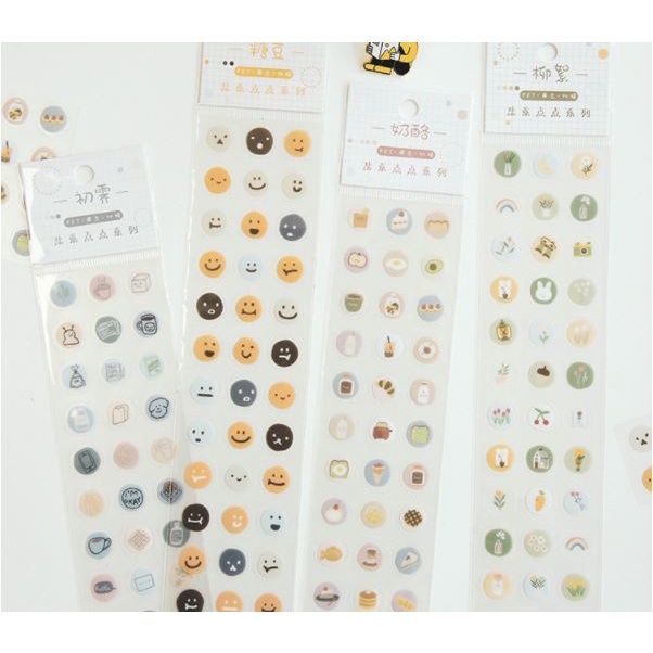 Dải dot sticker hoạ tiết Emoji