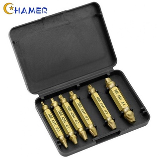 CHAMER- ~6pcs Broken Screwdriver Set Damaged Screw Extractor kit Deceleration Bit Broken Bolt Removal Tool【CHAMER-Home】