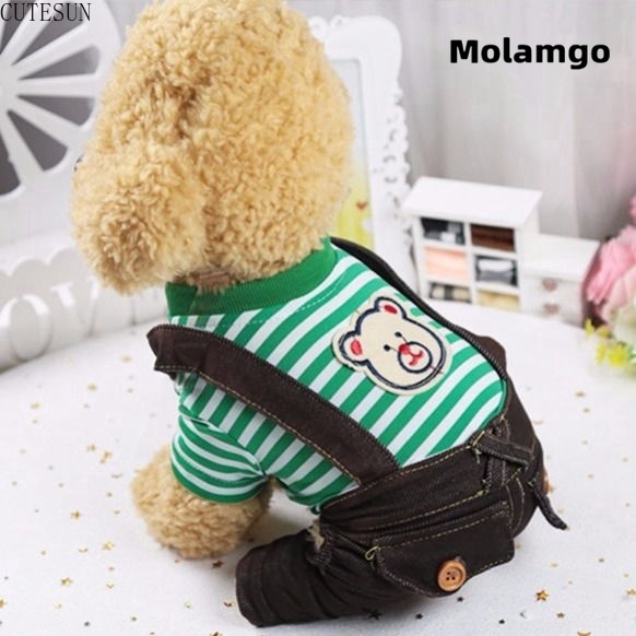 Quần Áo Kẻ Sọc Thời Trang Mùa Hè Cho Thú Cưng