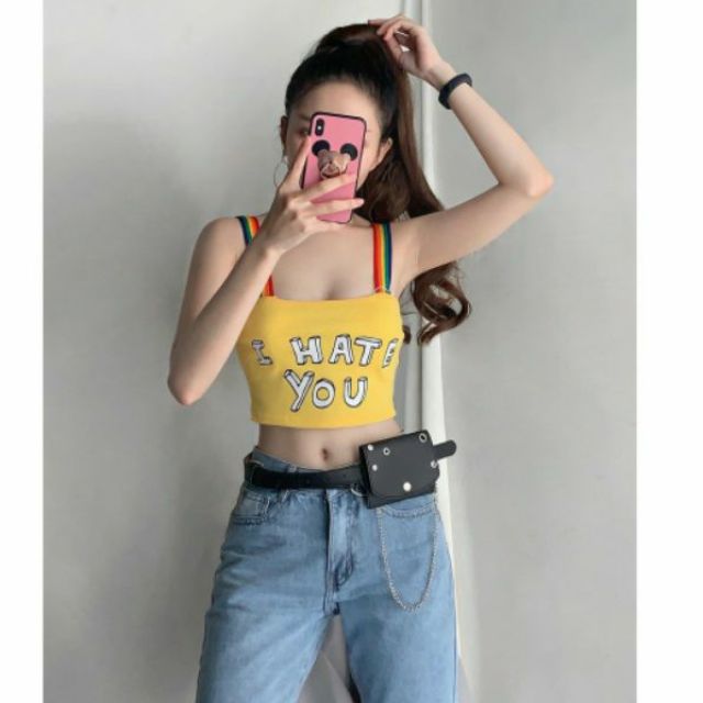 Áo croptop bảng bự dây 7 màu siêu hót mùa hè.