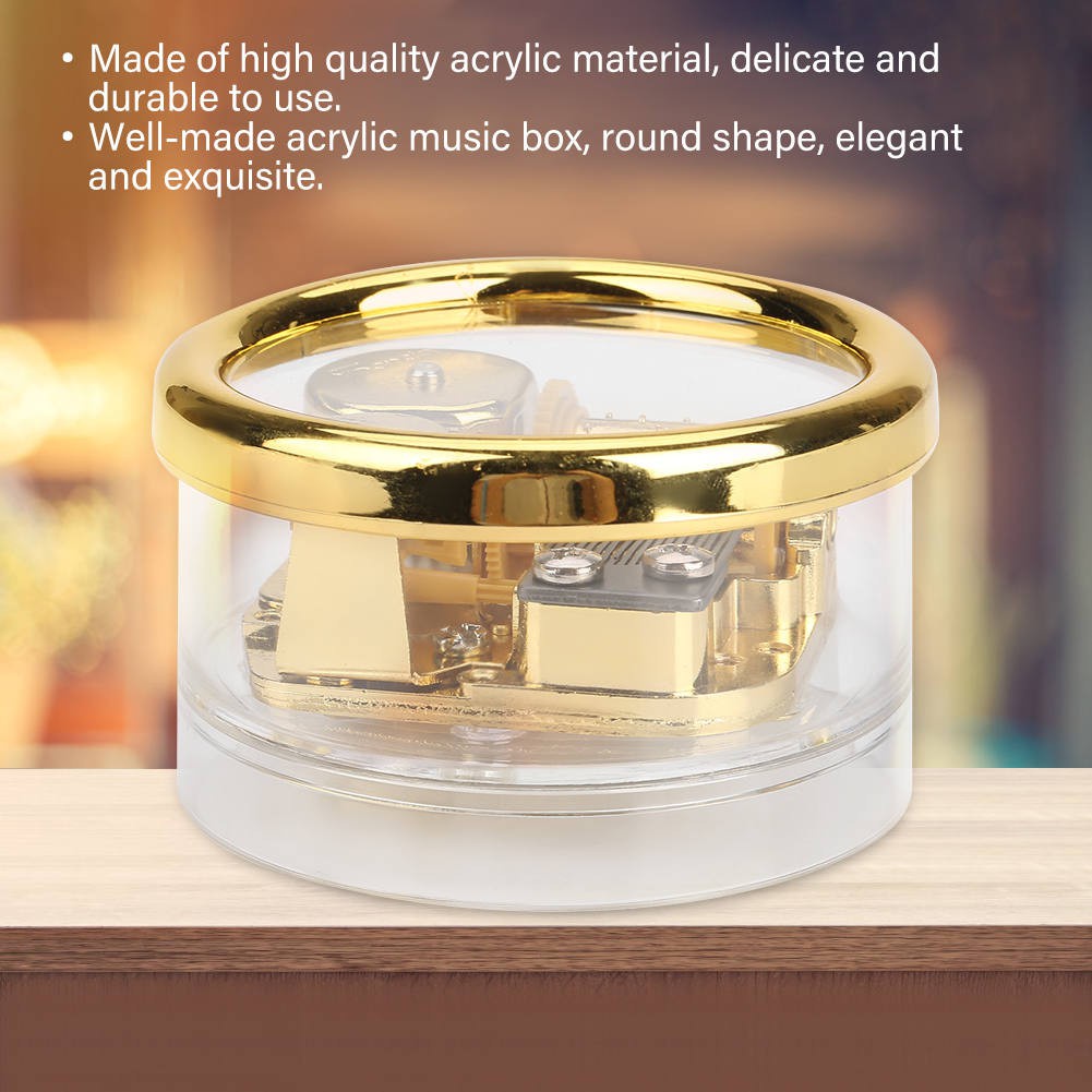 Hộp nhạc lên dây cót nhiều màu bắt mắt êm tai cho bé