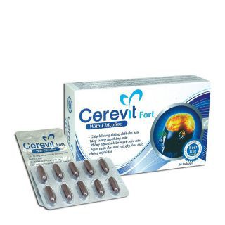 Nhà thuốc Pharnamhai, Viên Uống Bổ Não, Tăng Cường Lưu Thông Máu Và Trí Nhớ Cerevit Fort (Hộp 30 Viên)