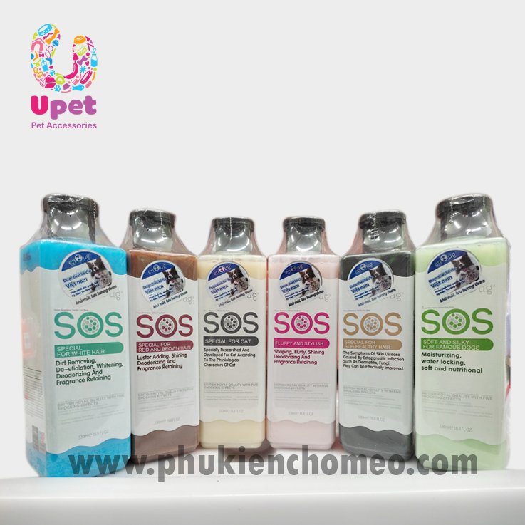 (Chính hãng) PVN44 - Sữa tắm dành cho mèo SOS 530ml - Dầu tắm dành cho mèo mềm mượt lông, chăm sóc nuôi dưỡng lông