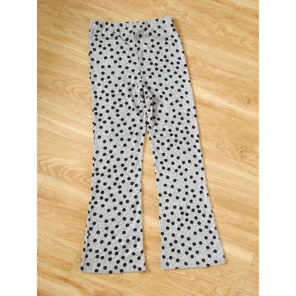 Quần thun ống loe chấm bi co giãn | BigBuy360 - bigbuy360.vn