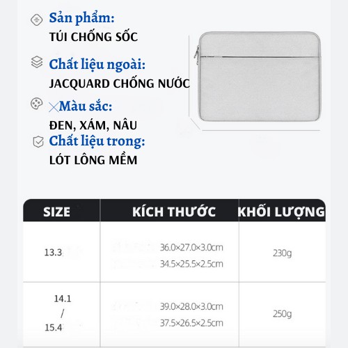 Túi chống sốc Laptop / Macbook cao cấp 13,3 14 15,6 inch BiaoPU01 - Bảo Hành 1 Năm - Đựng Bao Da Nam Nữ - 2020