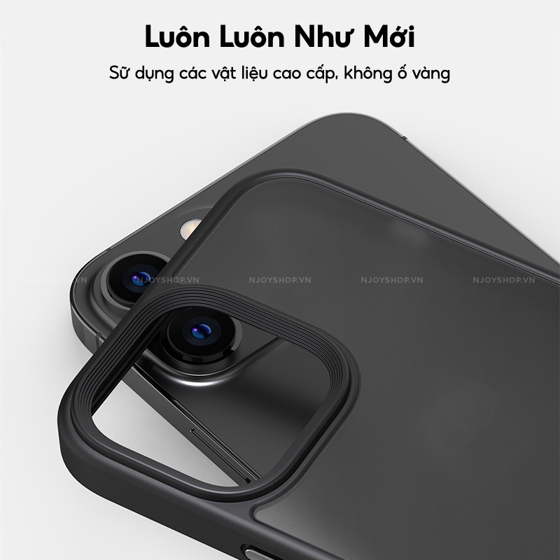 Ốp Lưng Nhám Chống Vân Tay LIKGUS Tuan Nút Bấm Kim Loại Bảo Vệ Camera Cho iPhone 13 Pro Max 12 Pro max 11 Pro Max