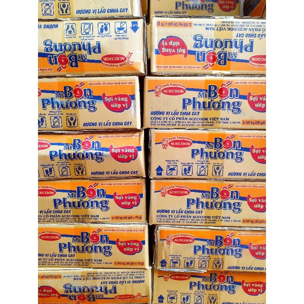 Mì Bốn phương lẩu chua cay thùng 30 gói x 70g