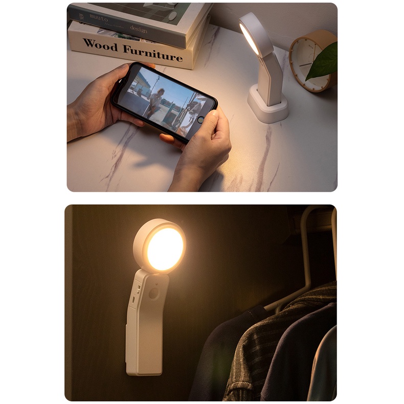 Đèn LED Ban Đêm Cảm Biến Chuyển Động 360 Độ Sạc USB° Đèn Led Xoay Chiếu Sáng Cầu Thang / Hành Lang / Phòng Ngủ / Nhà Bếp / Phòng Tắm