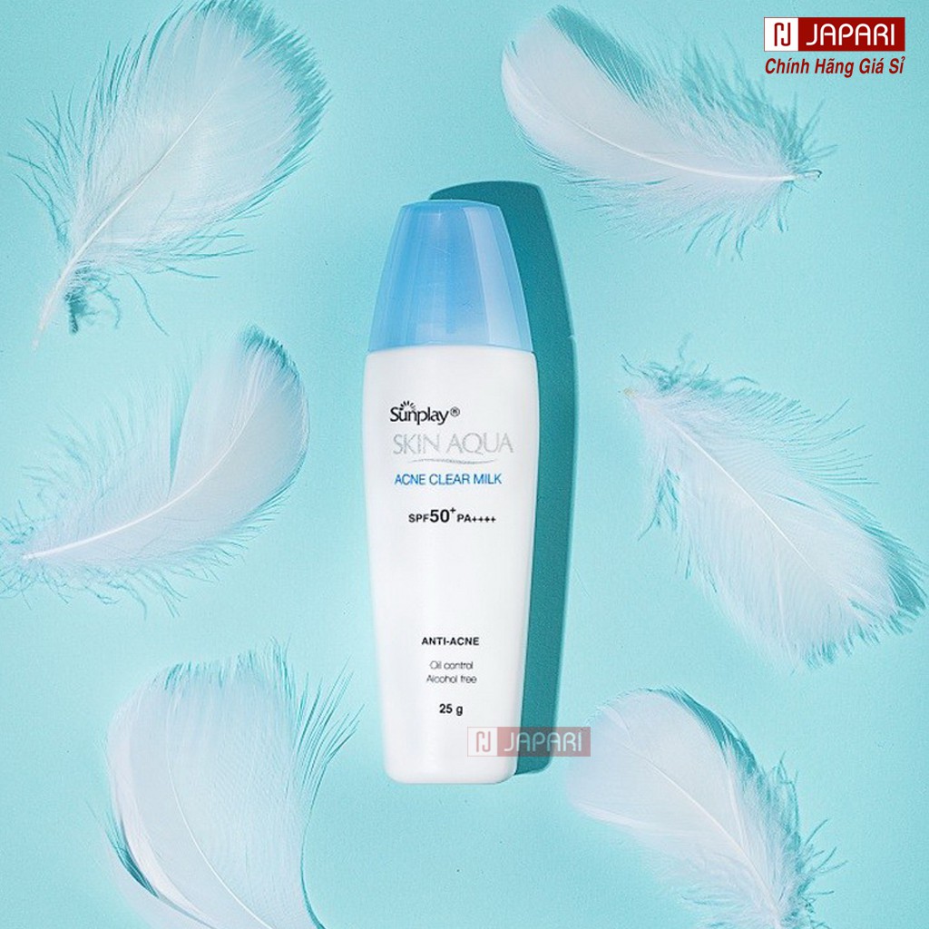 Kem Chống Nắng Sunplay Skin Aqua Acne Clear Milk Ngăn Ngừa Mụn Kcn Cho Da Mặt Nhờn Mụn Chính Hãng Nhật Mỹ Phẩm JAPARI