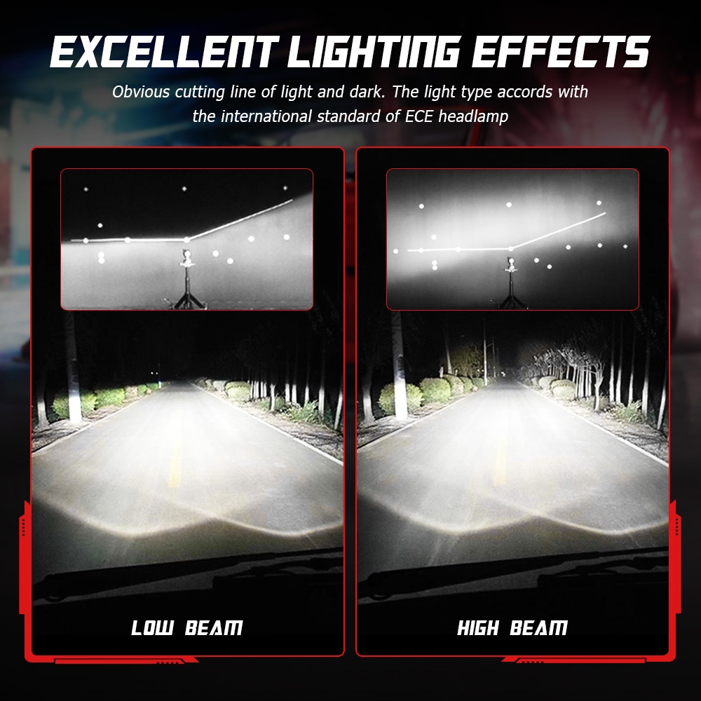 2 Đèn pha LED xe hơi Novsight siêu sáng N30S H4 9003 HB2 12000LM 6500K