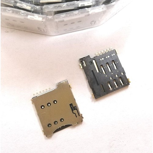 Khay SIM 6P thẻ micro SIM socket 6 chân hàn mạch cho module mô đun GSM GPRS 3G