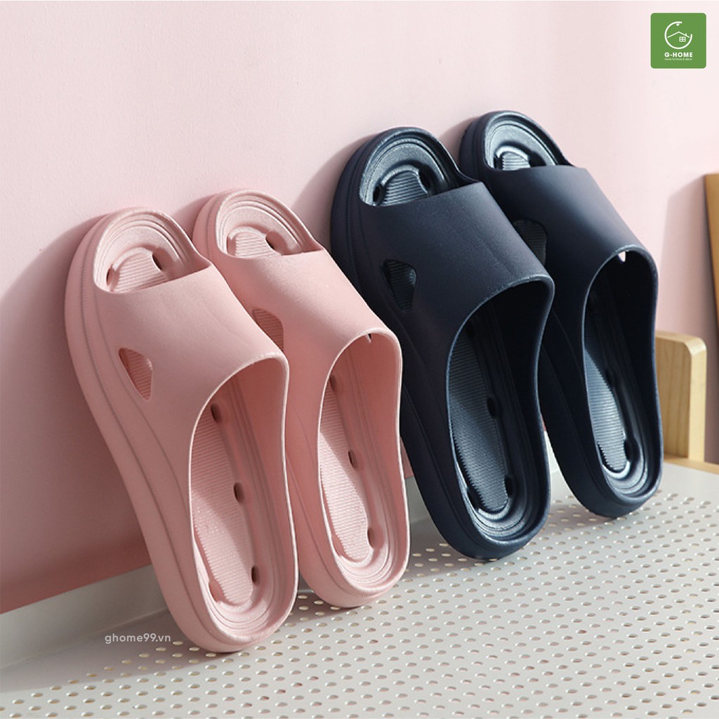 Dép đi trong nhà nam nữ cao su thoáng khí, mềm nhẹ cho da DT21M1