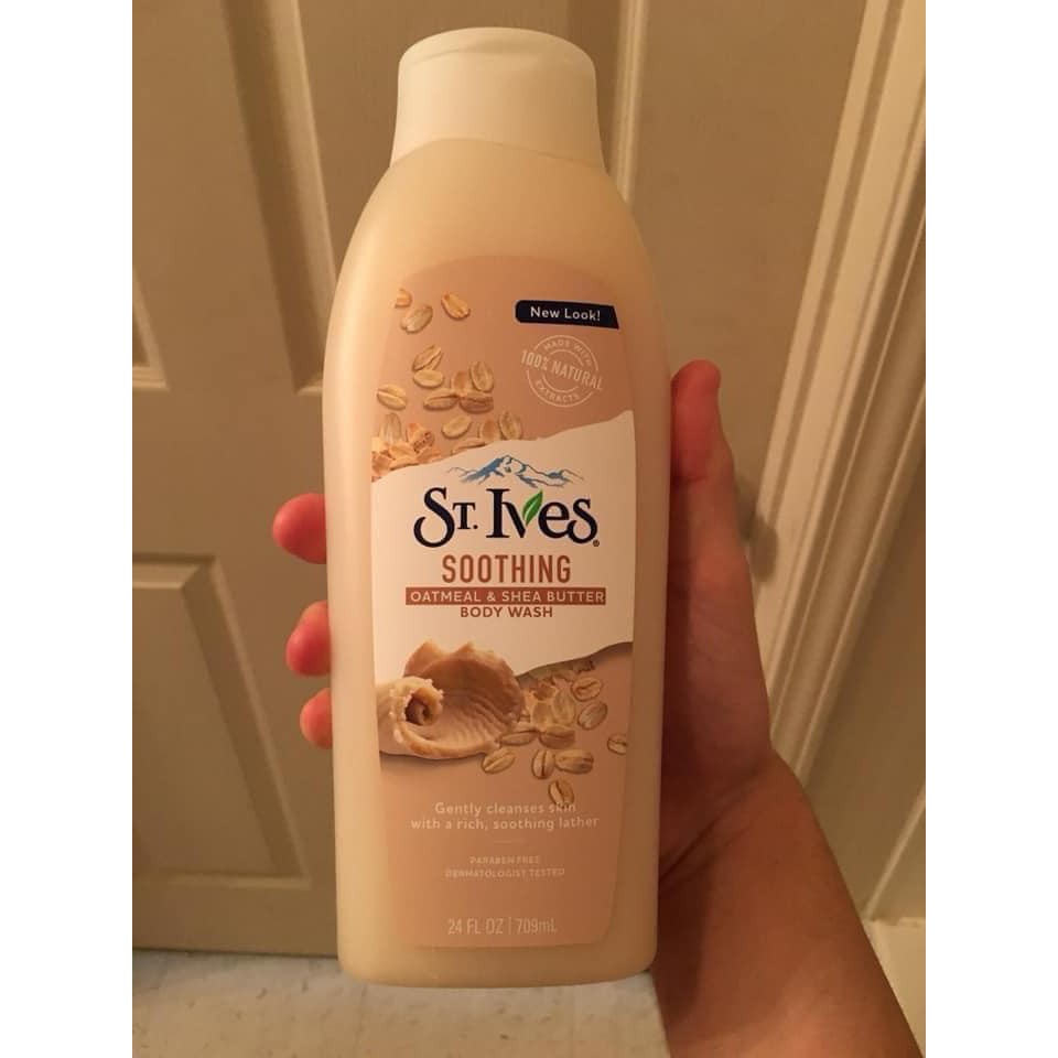 Sữa Tắm ST.IVES Body Wash Radiant Skin : Sữa tắm yến mạch và bơ 709ml