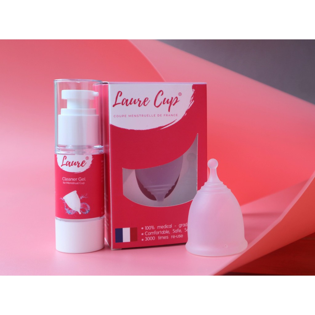 Cốc nguyệt san Laure Cup chính hãng tặng nước hoa nữ Laure vial 3ml