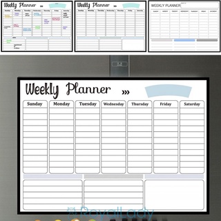 #ROYALLADY#Magnetic Whiteboard Creative Refrigerator Sticker Rewritable Weekly Planner