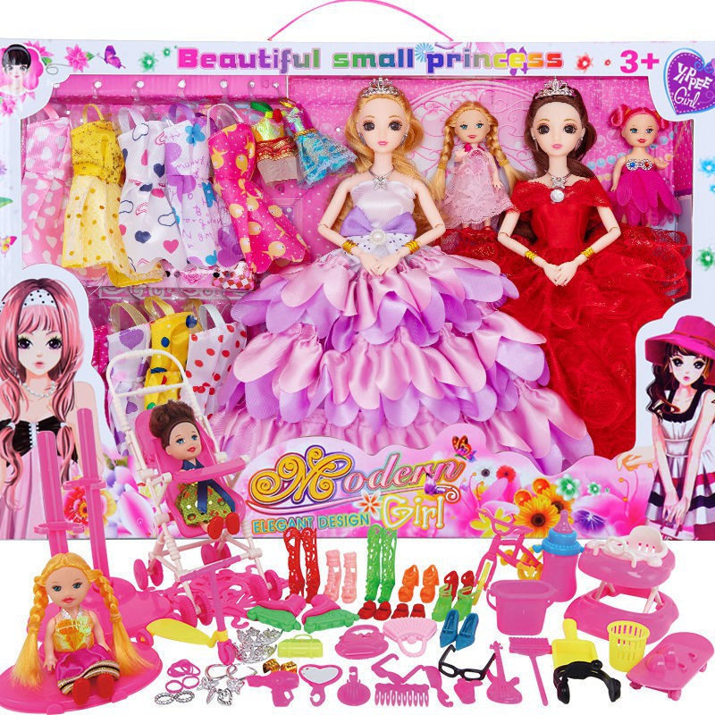 Bộ Đồ Chơi Búp Bê Barbie Mặc Đầm Cưới 12h Xinh Xắn Cho Bé Gái