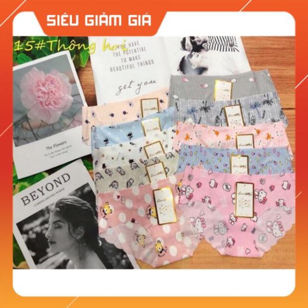 Quần Lót Đúc Su 015 Thông Hơi Không Đường May Họa Tiết