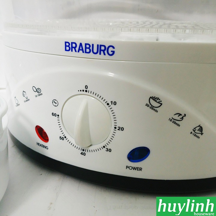 [Mã ELMS5 giảm 7% đơn 300K] Nồi hấp 3 tầng Braburg B3L - 8.5 lít | BigBuy360 - bigbuy360.vn
