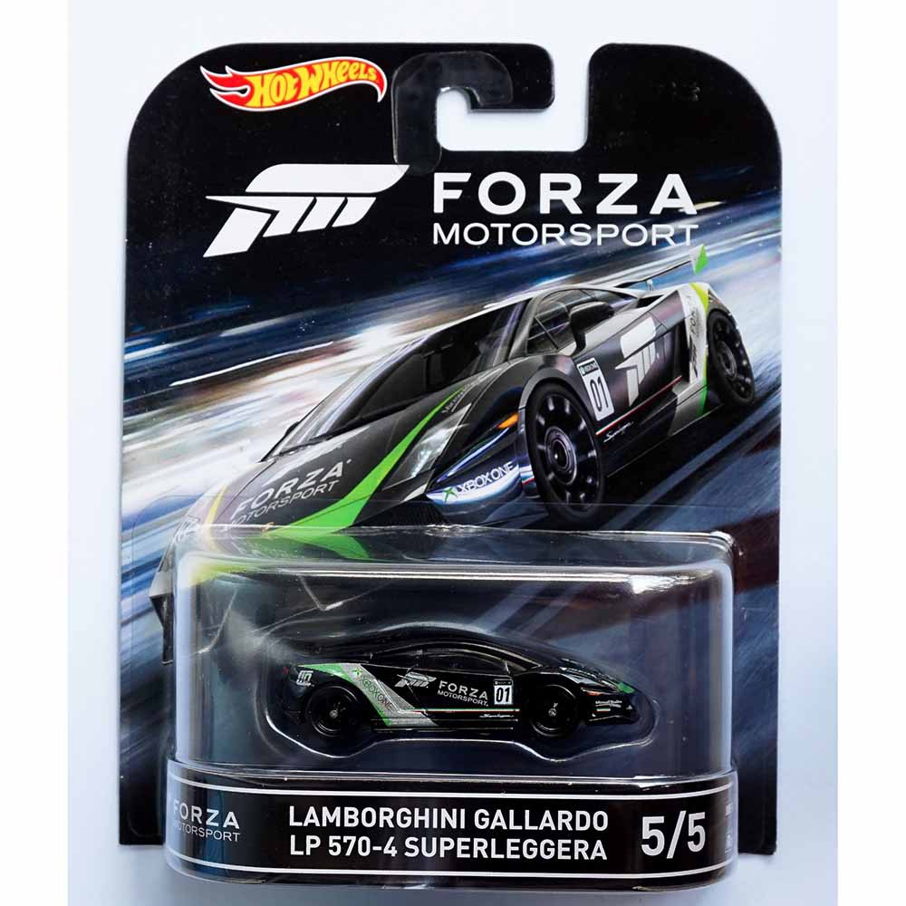 Xe mô hình bánh cao su Hot Wheels Retro Entertainment Forza Motorsports Lamborghini Gallardo LP 570-4 Superleggera